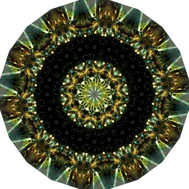Geometrical Green Kaleidoscope Mandala thumb
