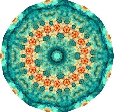 Turquoise Mandala Kaleidoscope thumb