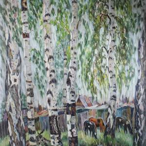 Collection birch forest