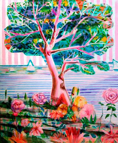 Print of Tree Paintings by Batya Kuncman