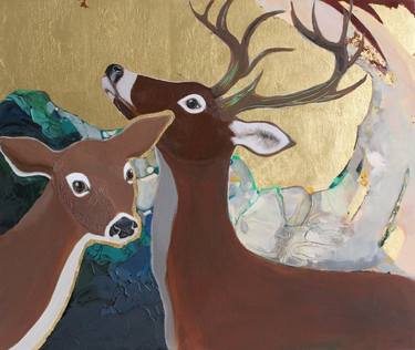 Original Figurative Animal Paintings by Gabriella Kosa