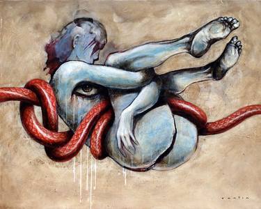 Original Expressionism Nude Paintings by Pablo Santin