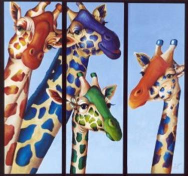 Multicoloured Giraffes thumb