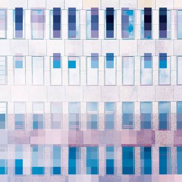 Original Abstract Architecture Mixed Media by Maria Wilk