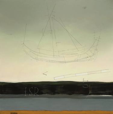 Original Contemporary Boat Painting by Jürgen Büse Filzen