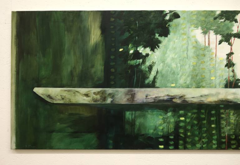 Original Contemporary Boat Painting by Juergen Buese Filzen