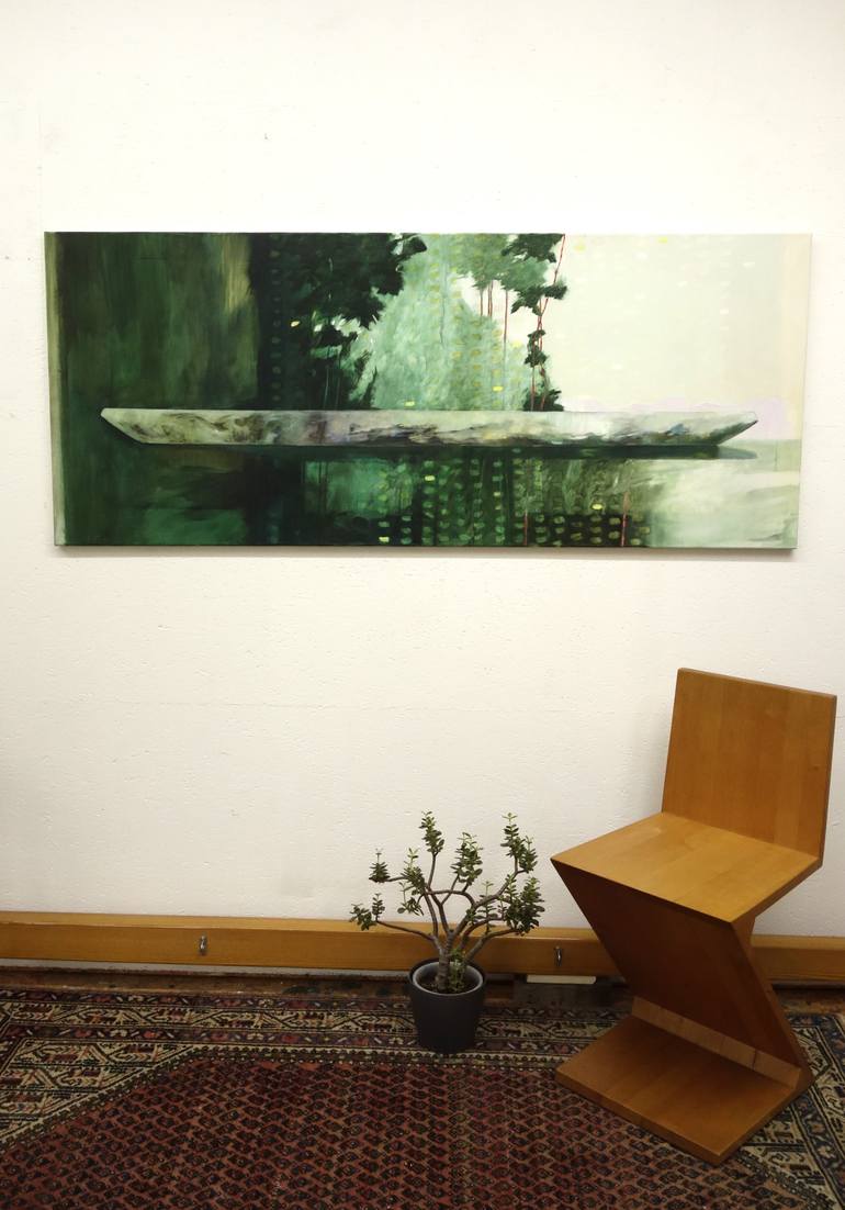 Original Contemporary Boat Painting by Juergen Buese Filzen