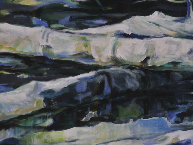 Original Expressionism Landscape Painting by Juergen Buese Filzen