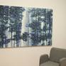 In the forest, there is always a restlessness in the leaves in addition to the play of light. I painted that in a mood in the early, foggy morning. The royal blue is a type of writing on the leaves and describes well the light and the slight movement of the leaves.