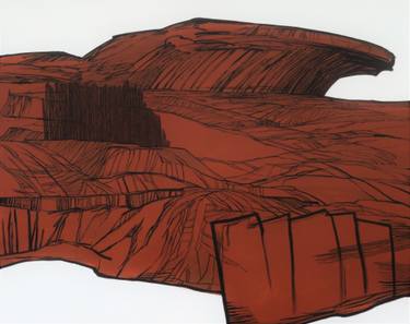 Original Expressionism Landscape Paintings by Jürgen Büse Filzen