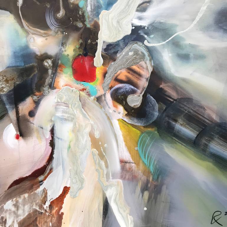 Original Abstract Expressionism Abstract Painting by Baiba Redere Logina