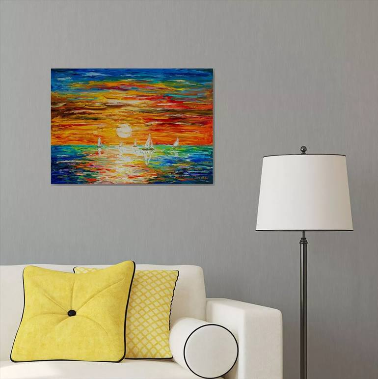 Original Impressionism Seascape Painting by Vladyslav Durniev