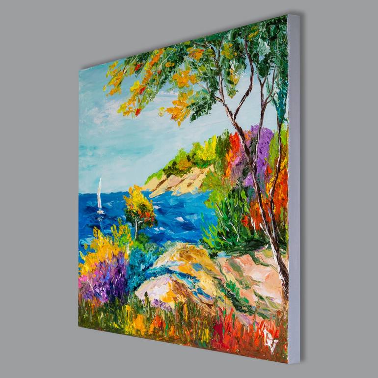 Original Impressionism Seascape Painting by Vladyslav Durniev