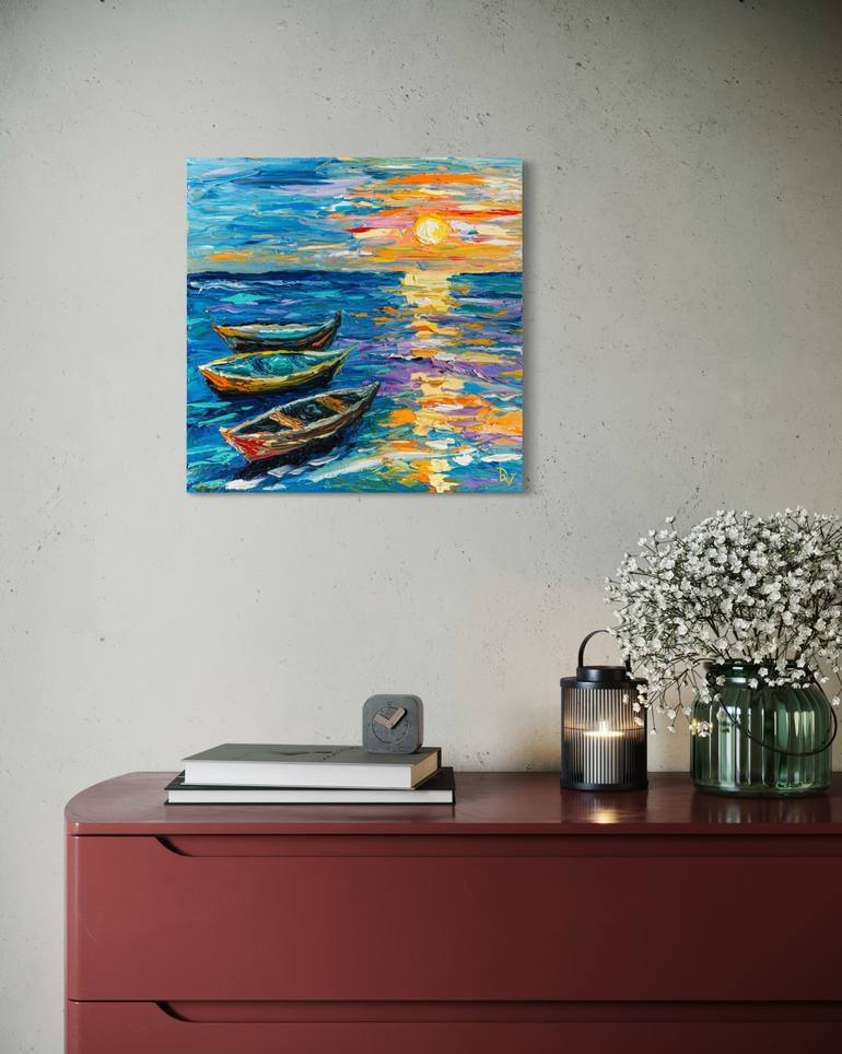 Original Impressionism Seascape Painting by Vladyslav Durniev
