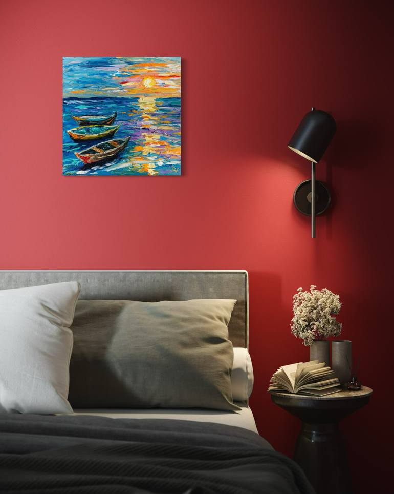 Original Impressionism Seascape Painting by Vladyslav Durniev
