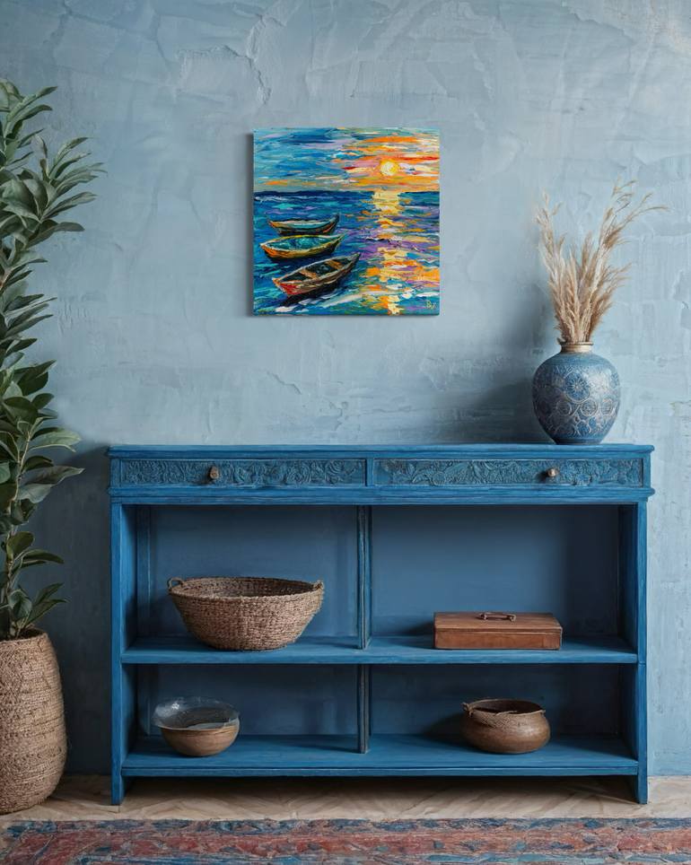 Original Impressionism Seascape Painting by Vladyslav Durniev