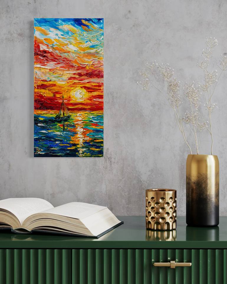 Original Impressionism Seascape Painting by Vladyslav Durniev