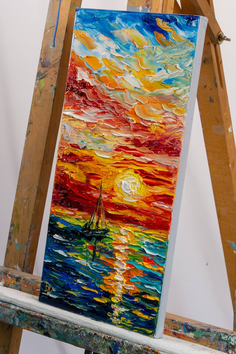 Original Impressionism Seascape Painting by Vladyslav Durniev