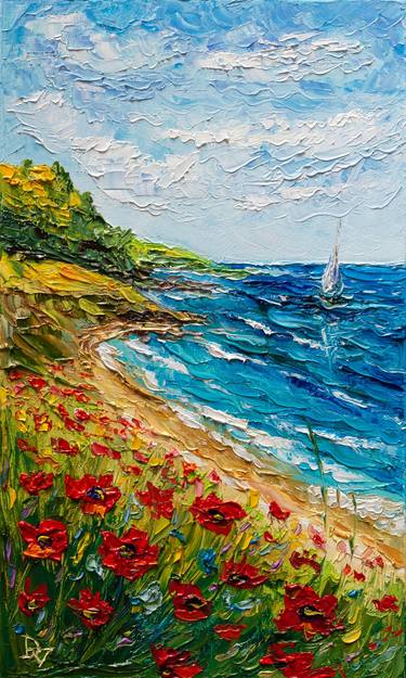 Original Impressionism Seascape Painting by Vladyslav Durniev