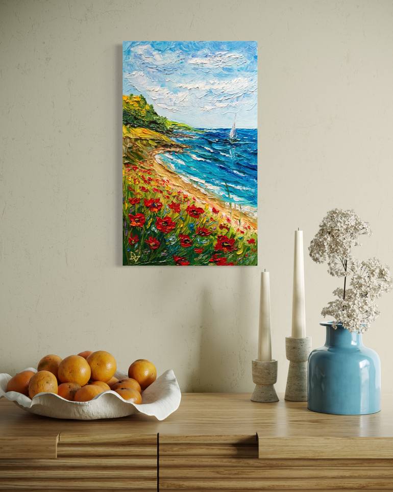 Original Impressionism Seascape Painting by Vladyslav Durniev