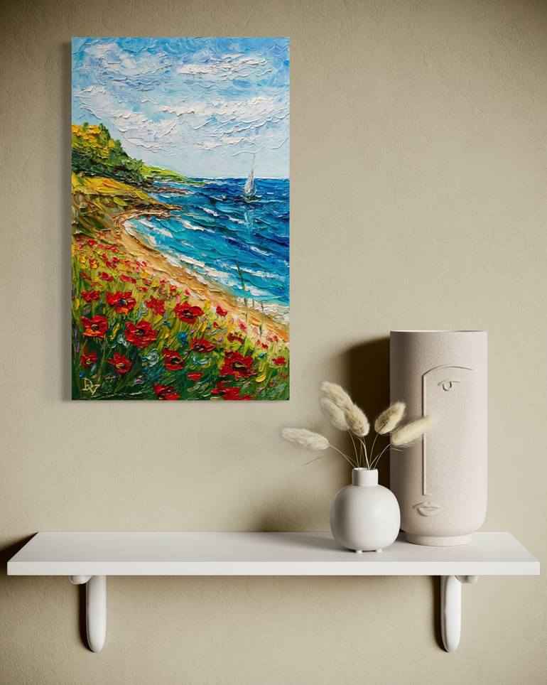 Original Impressionism Seascape Painting by Vladyslav Durniev