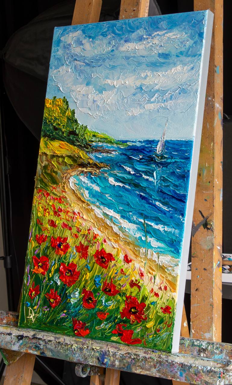 Original Impressionism Seascape Painting by Vladyslav Durniev