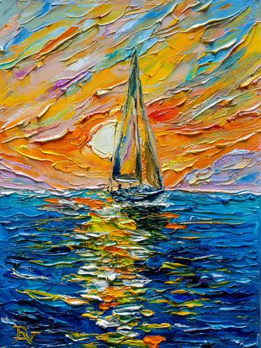 Original Impressionism Seascape Painting by Vladyslav Durniev