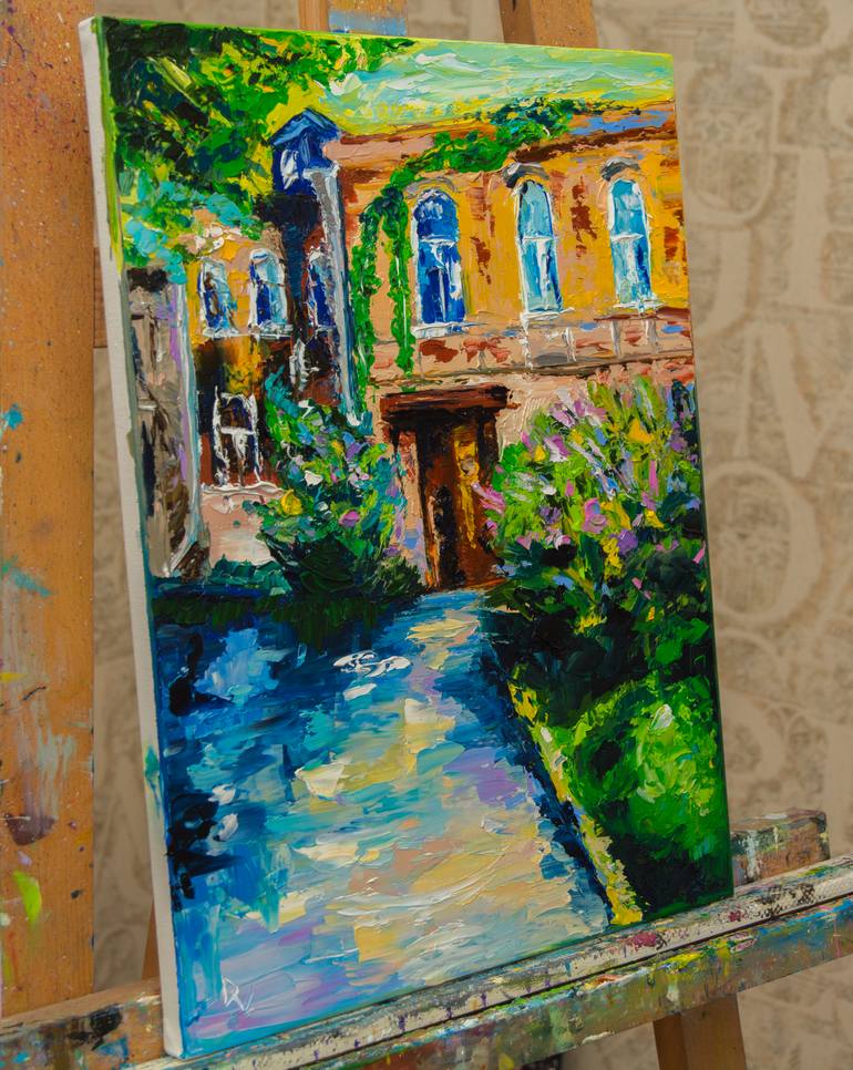 Original Impressionism Architecture Painting by Vladyslav Durniev