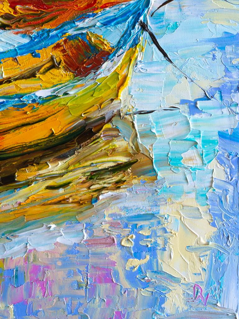Original Impressionism Boat Painting by Vladyslav Durniev