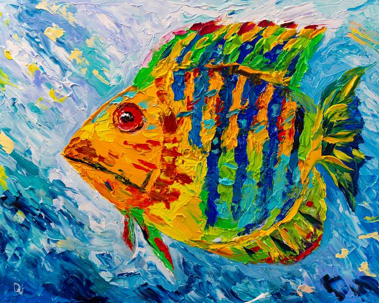 Egypt fish Painting by Vladyslav Durniev | Saatchi Art