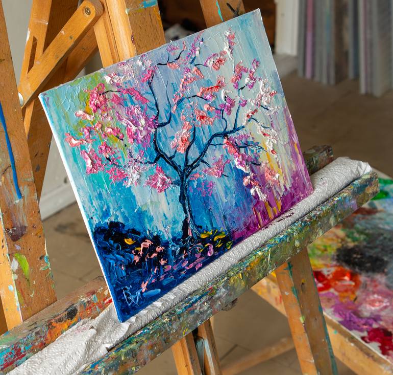 Original Impressionism Tree Painting by Vladyslav Durniev