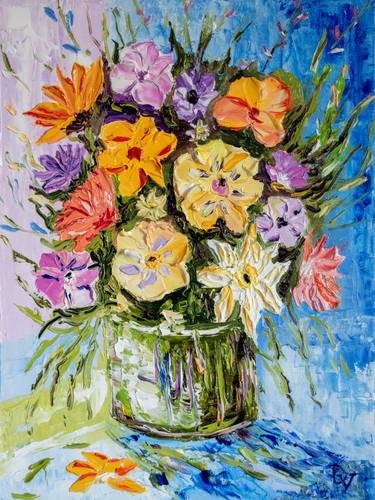 Original Impressionism Floral Paintings by Vladyslav Durniev