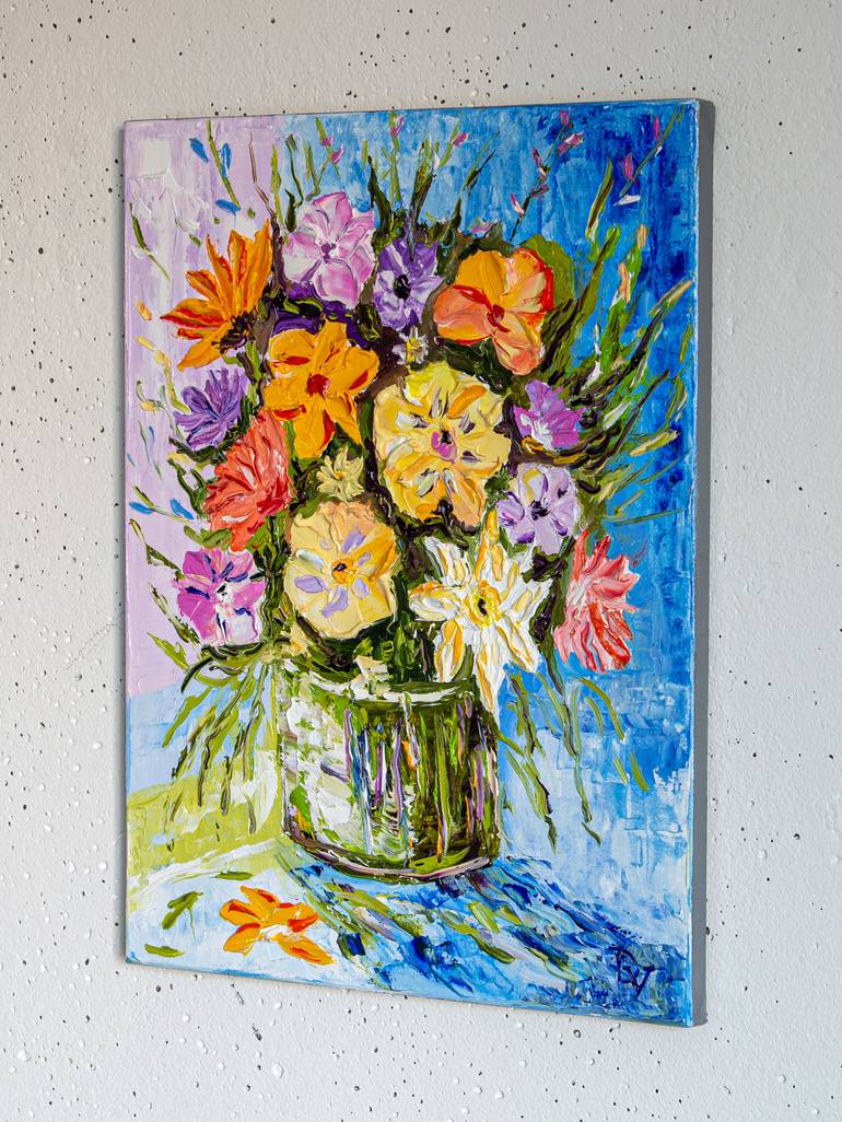 Original Floral Painting by Vladyslav Durniev