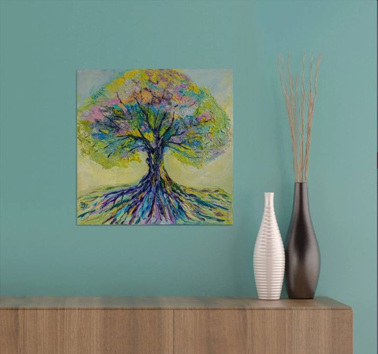 Original Impressionism Tree Painting by Vladyslav Durniev