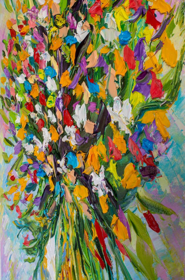 Original Impressionism Floral Painting by Vladyslav Durniev
