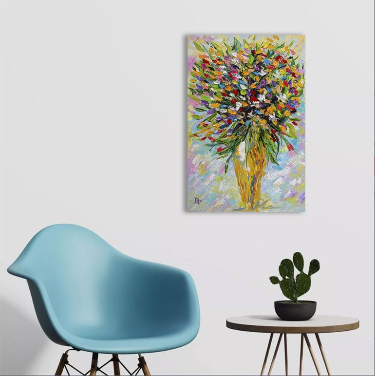 Original Floral Painting by Vladyslav Durniev