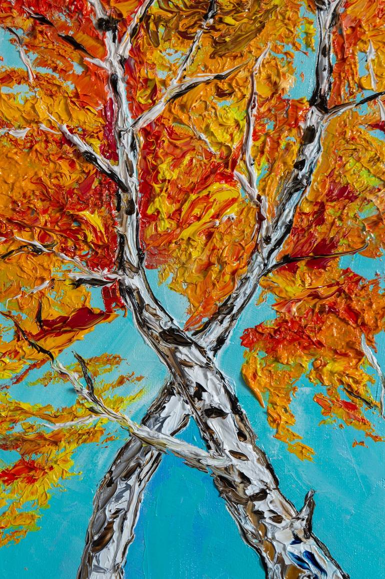 Original Impressionism Tree Painting by Vladyslav Durniev