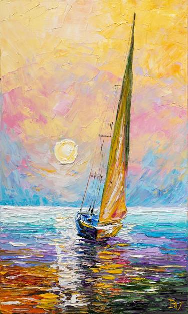 Print of Impressionism Yacht Paintings by Vladyslav Durniev
