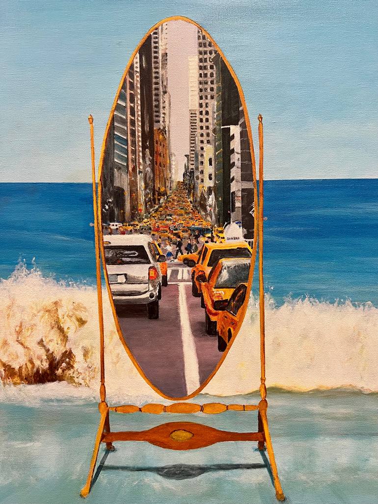 Original Conceptual Beach Painting by Tom Blood