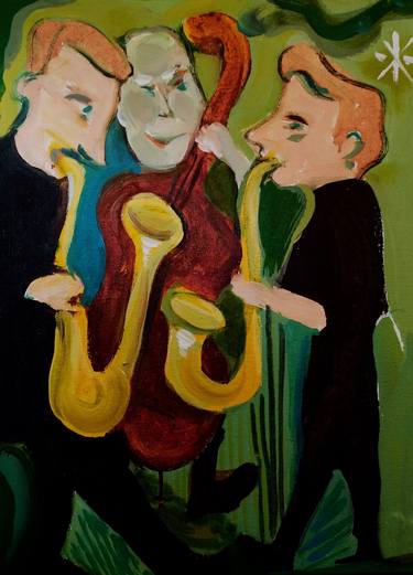 Original Abstract Music Paintings by Joyce Lieberman