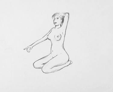 Print of Realism Nude Drawings by Alberto Sebastiani