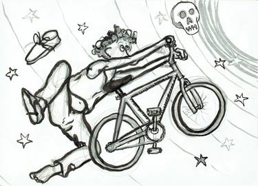 Print of Bicycle Drawings by Alberto Sebastiani