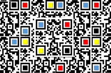 QR Code in Blue, Red, Yellow and Black No 1 thumb