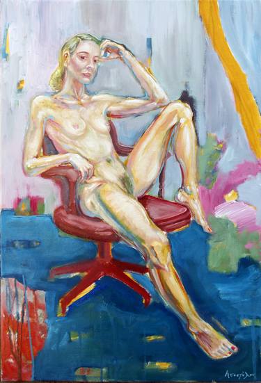 Original Portraiture Nude Paintings by Stavros Apostolou
