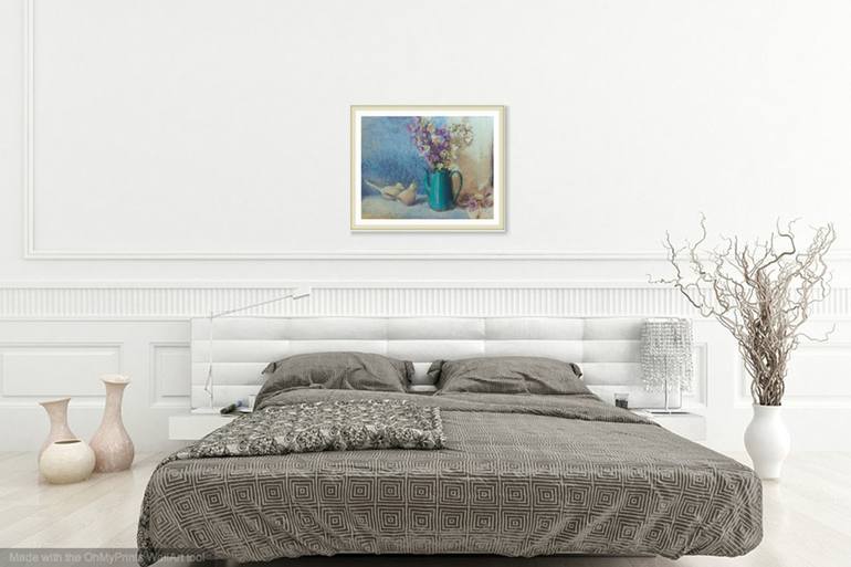 Original Impressionism Still Life Drawing by Silja Salmistu