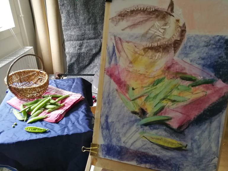 Original Impressionism Food Painting by Silja Salmistu