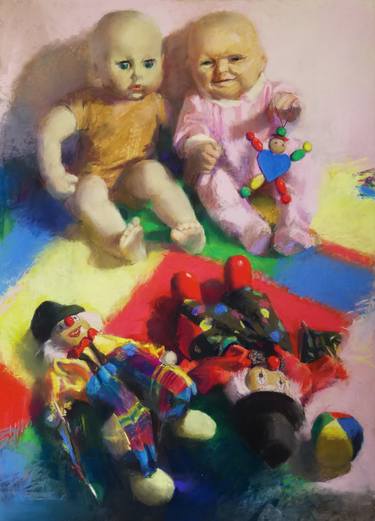 Original Figurative Children Paintings by Silja Salmistu