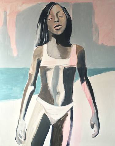 Print of Figurative Beach Paintings by Katelijn Bergman