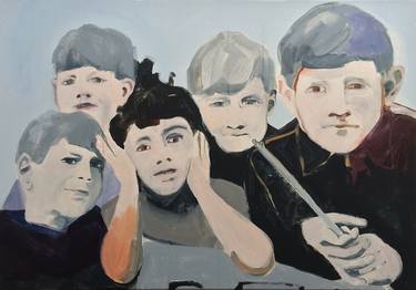 Original Figurative Children Paintings by Katelijn Bergman