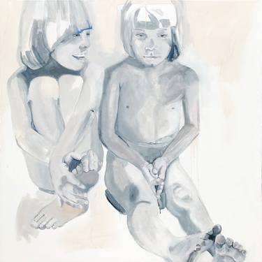 Original Figurative Kids Paintings by Katelijn Bergman